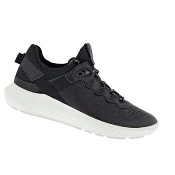 Men's Ecco Ath-1fm Sneakers Black / White | SG 598DFM